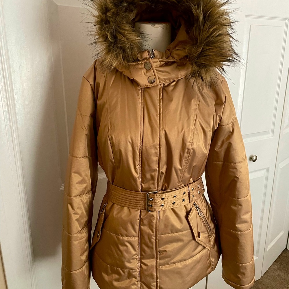 Down-filled hooded parka